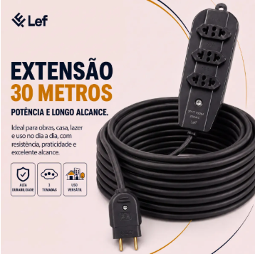Extensão elétrica LEF 30 metros 3