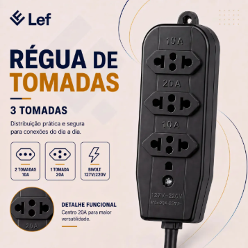 Extensão elétrica LEF 30 metros 5
