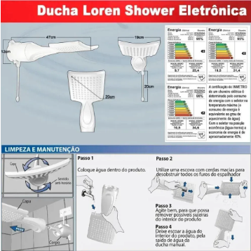 Chuveiro Lorenzetti Loren Shower Eletrônico Ultra 7500W 220V