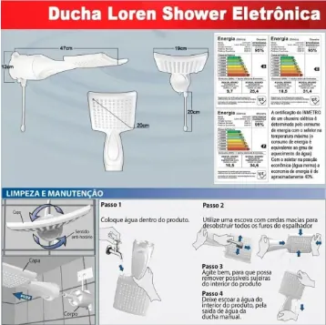Chuveiro Lorenzetti Loren Shower Eletrônico Ultra 7500W 220V