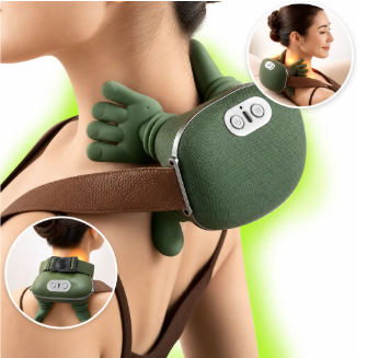 Massageador de Pescoço e Ombro 3D com Aquecimento Elétrico