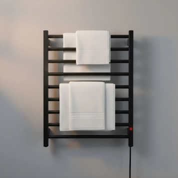 Toalheiro Térmico de Alumínio Preto Bivolt Electrowood