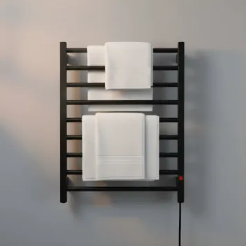 Toalheiro Térmico de Alumínio Preto Bivolt Electrowood